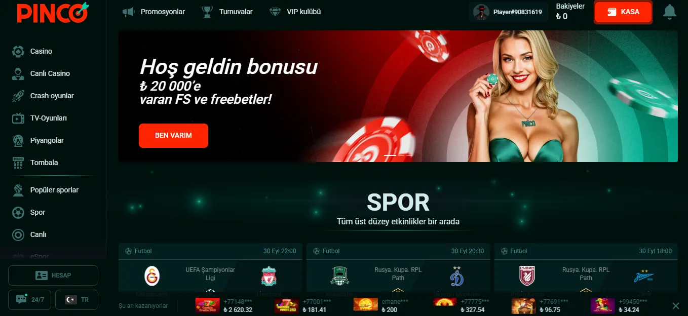 Pinco Casino’da en popüler bonuslar: hoş geldin ve yatırım kampanyaları Pinco Casino’da en popüler bonuslar