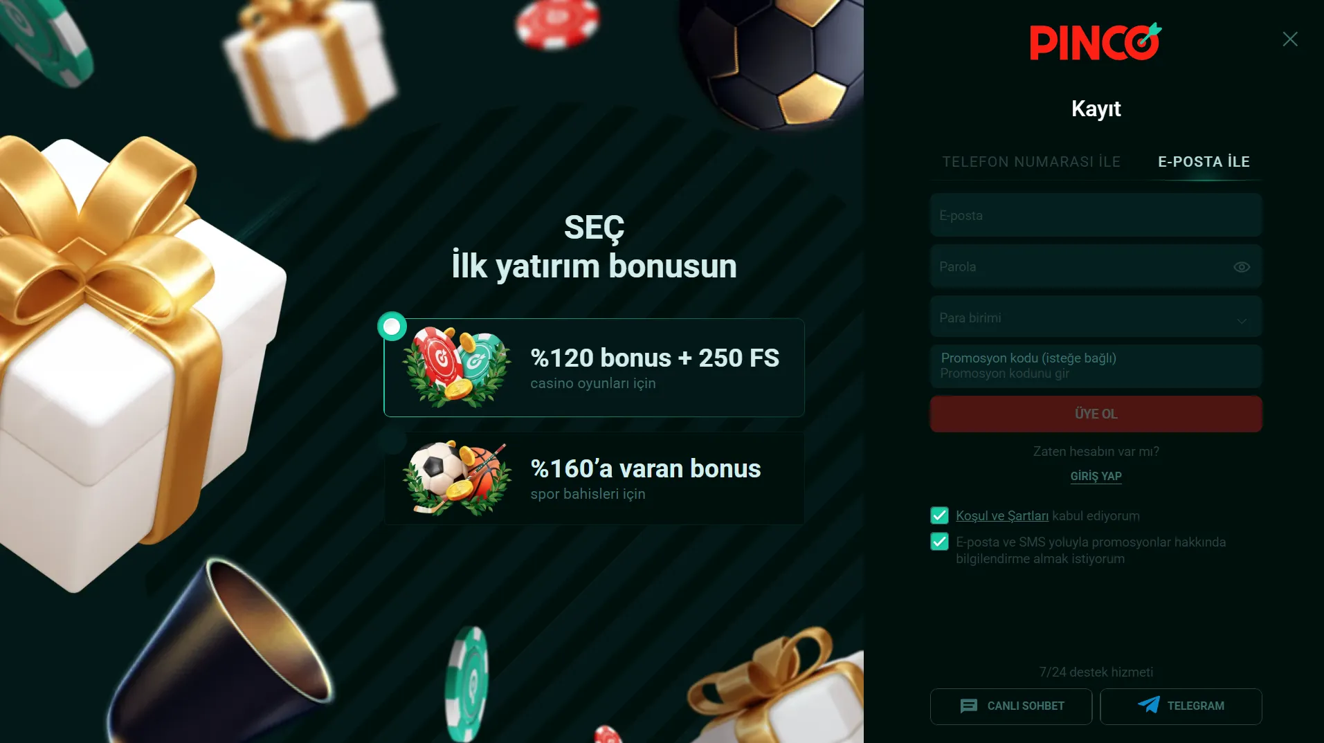 Pinco Casino kayıt ve giriş işlemleri: üyelik ve doğrulama Pinco Casino kayıt ve giriş işlemleri